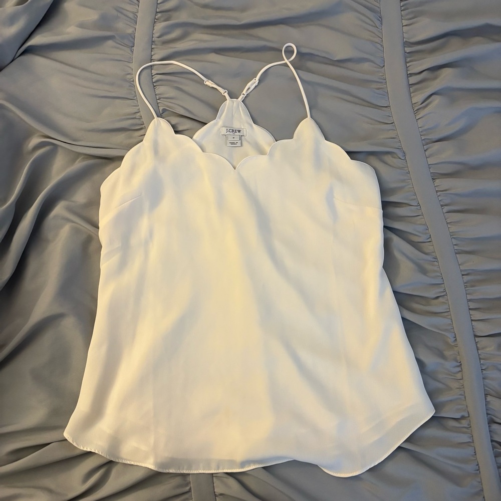 J. Crew Scalloped Cami Tank Top